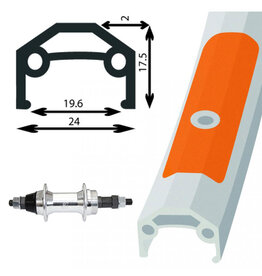 Damco Damco 26" Rear Wheel Thread On Freewheel Nutted Axle