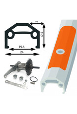 Damco Damco 26" x 1 3/8" Rear Wheel Coaster Brake Nutted Axle