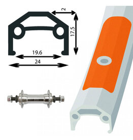 Damco Damco 26" x 1 3/8" Front Wheel Nutted Axle