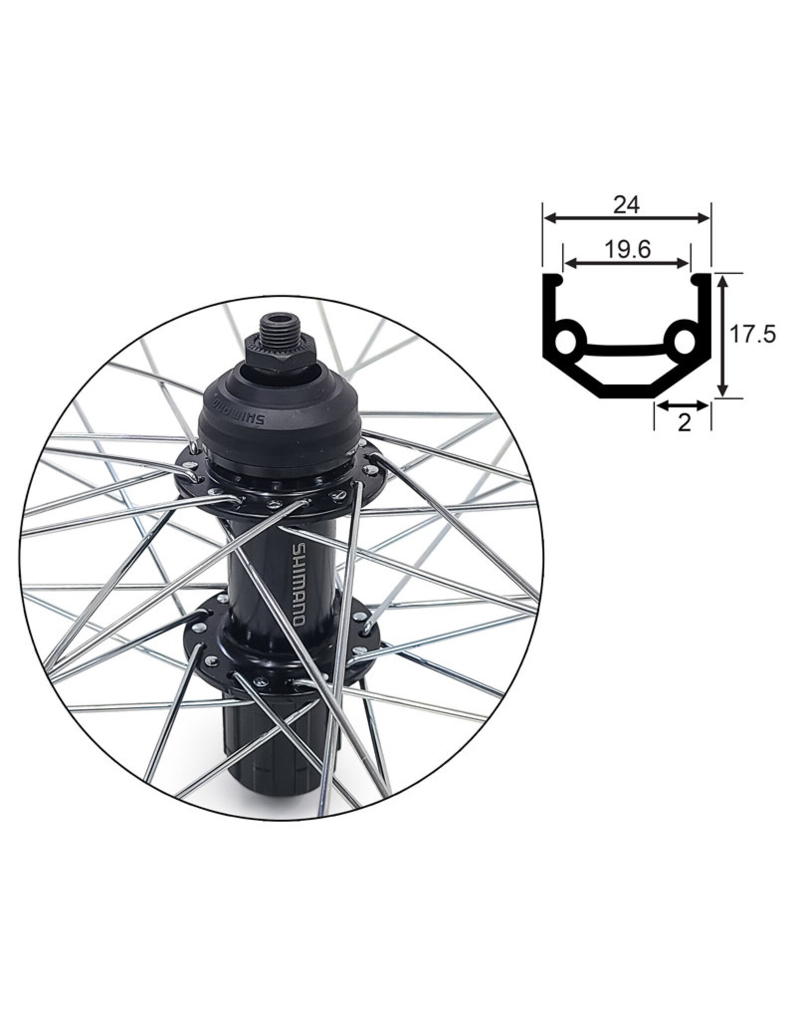 Damco Damco 26" Rear Wheel Shimano Cassette Centerlock Disc Hub Quick Release