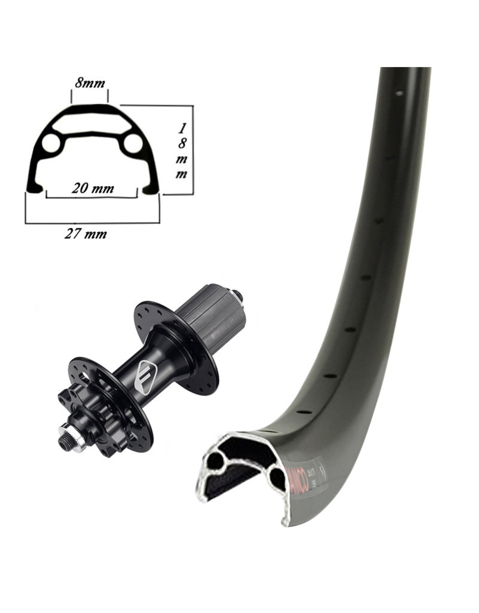 Damco Damco 29" Disc Brake Rear Wheel Formula Cassette Hub - Quick Release