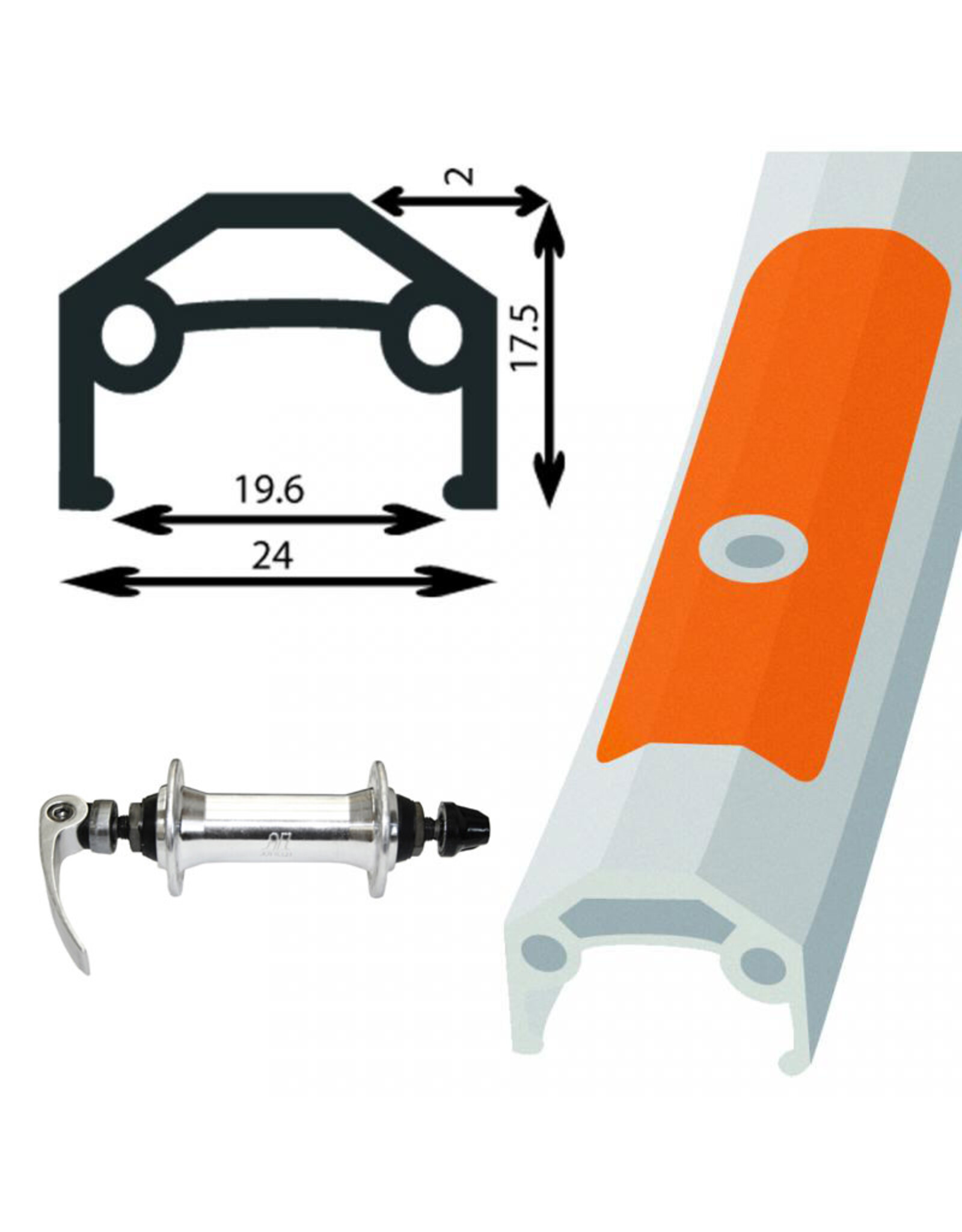 Damco Damco 26" Front Wheel Quick Release