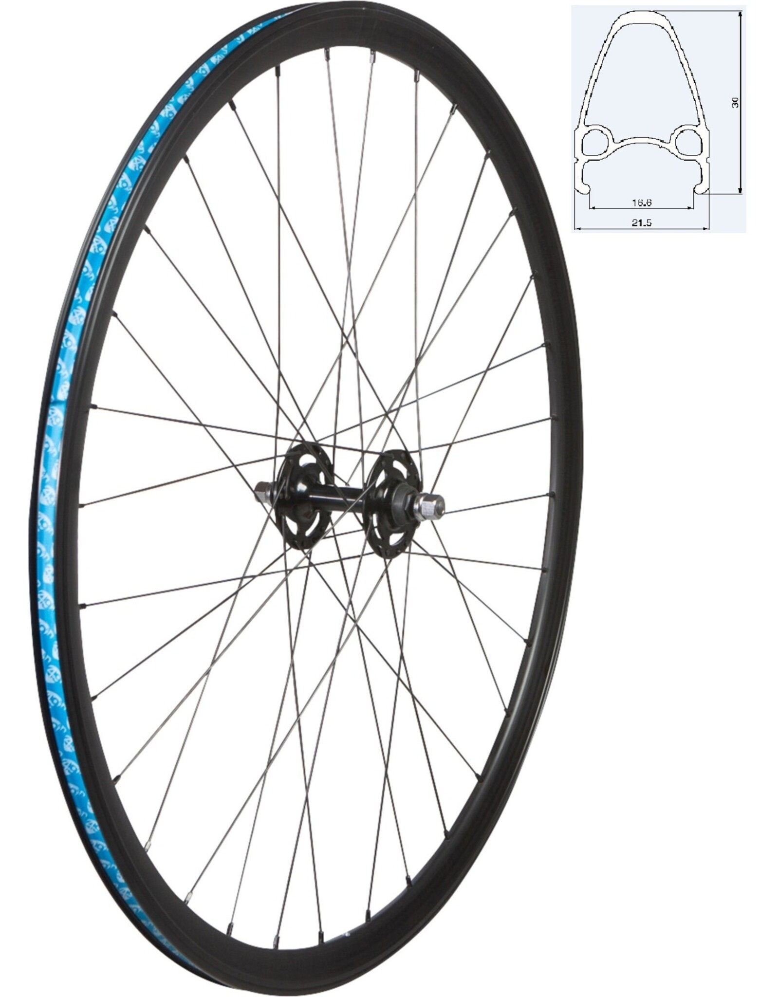 49n 49n 700c Front Track Wheel All Black