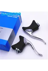 Shimano Shimano Sora BL-R400K Drop Bar Brake Levers, Silver w/ Black Hoods, includes cables and housing