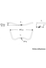 Nitto Nitto Albatross Handlebar 25.4mm Clamp CroMo