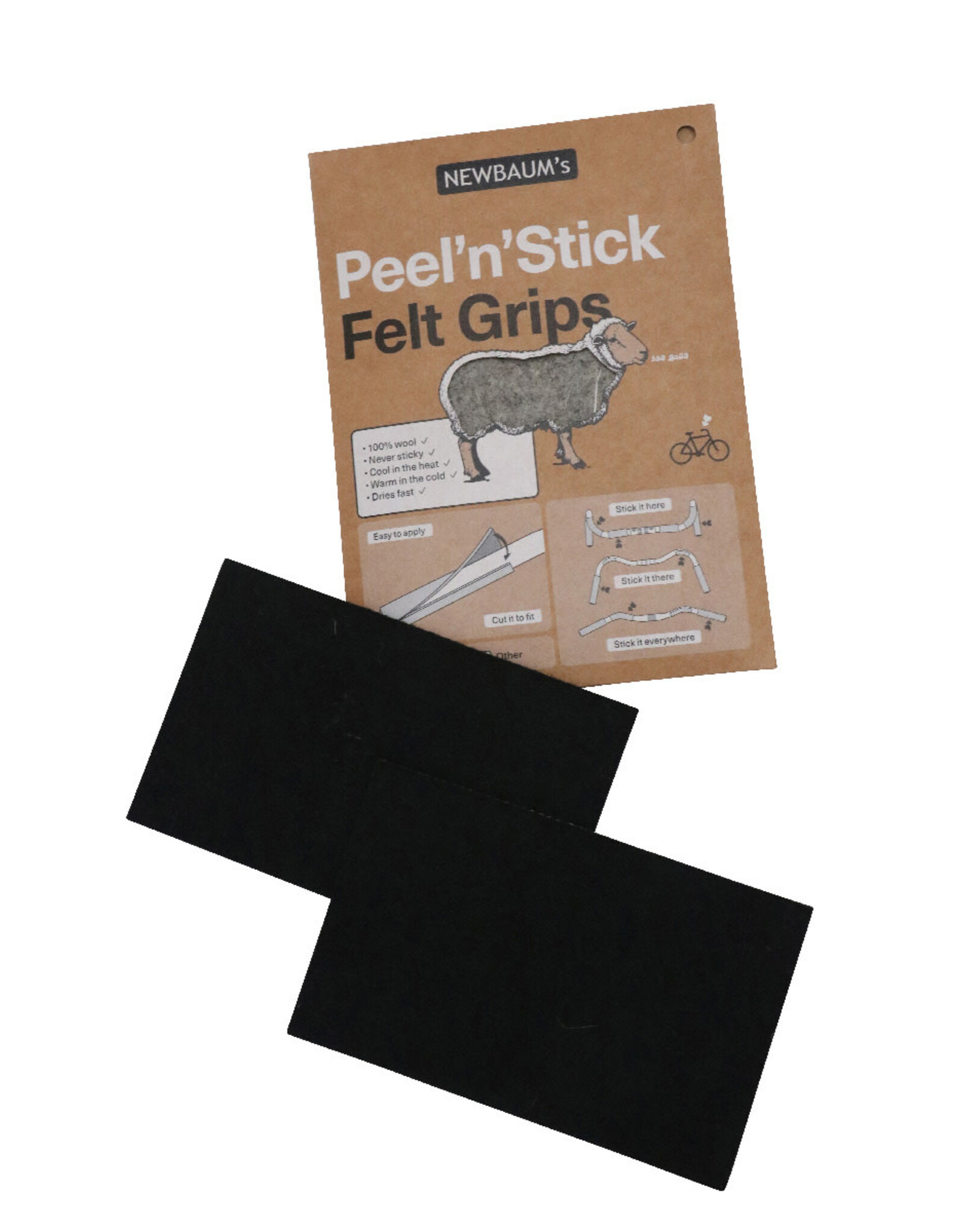 Newbaum's Newbaum's Peel'n'Stick Wool Felt Grips Pair 22.2mm