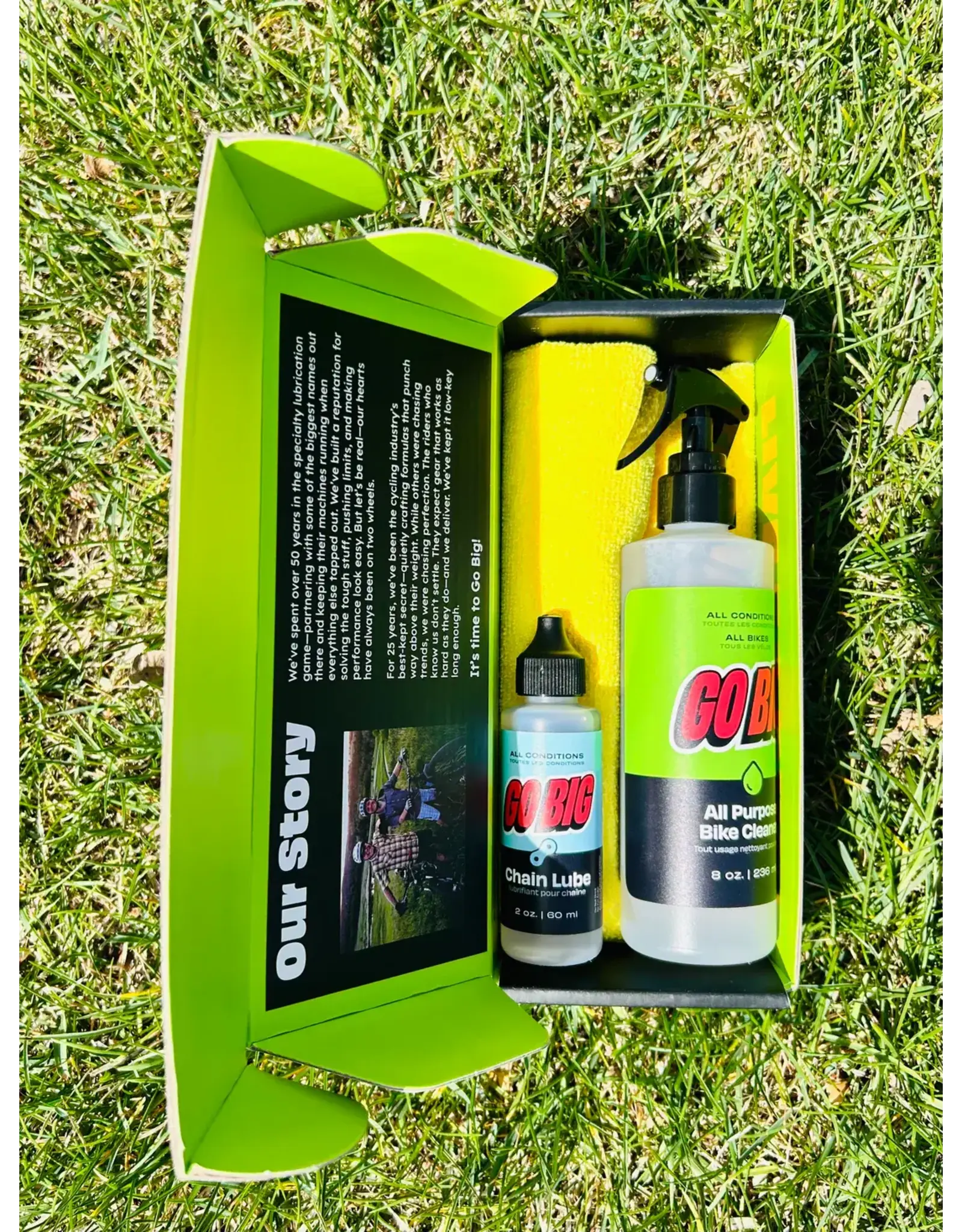 Go Big Go Big Mini Kit Includes 2oz Lube 8oz Cleaner and Rag