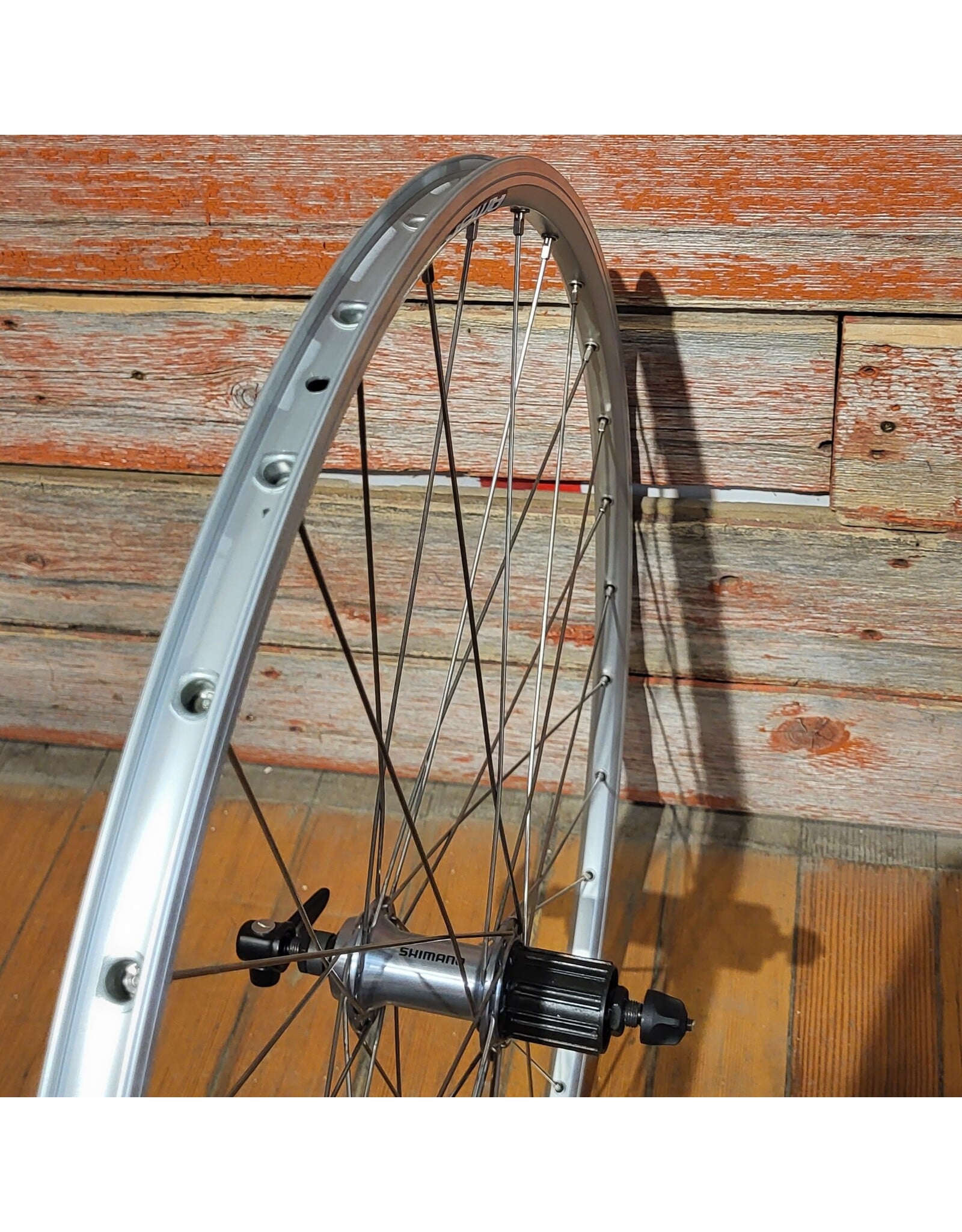 Natural Cycleworks Handbuilt Wheel 700c - Ambrosio Evolution - Shimano Tiagra Rear - Silver Double Butted Spokes