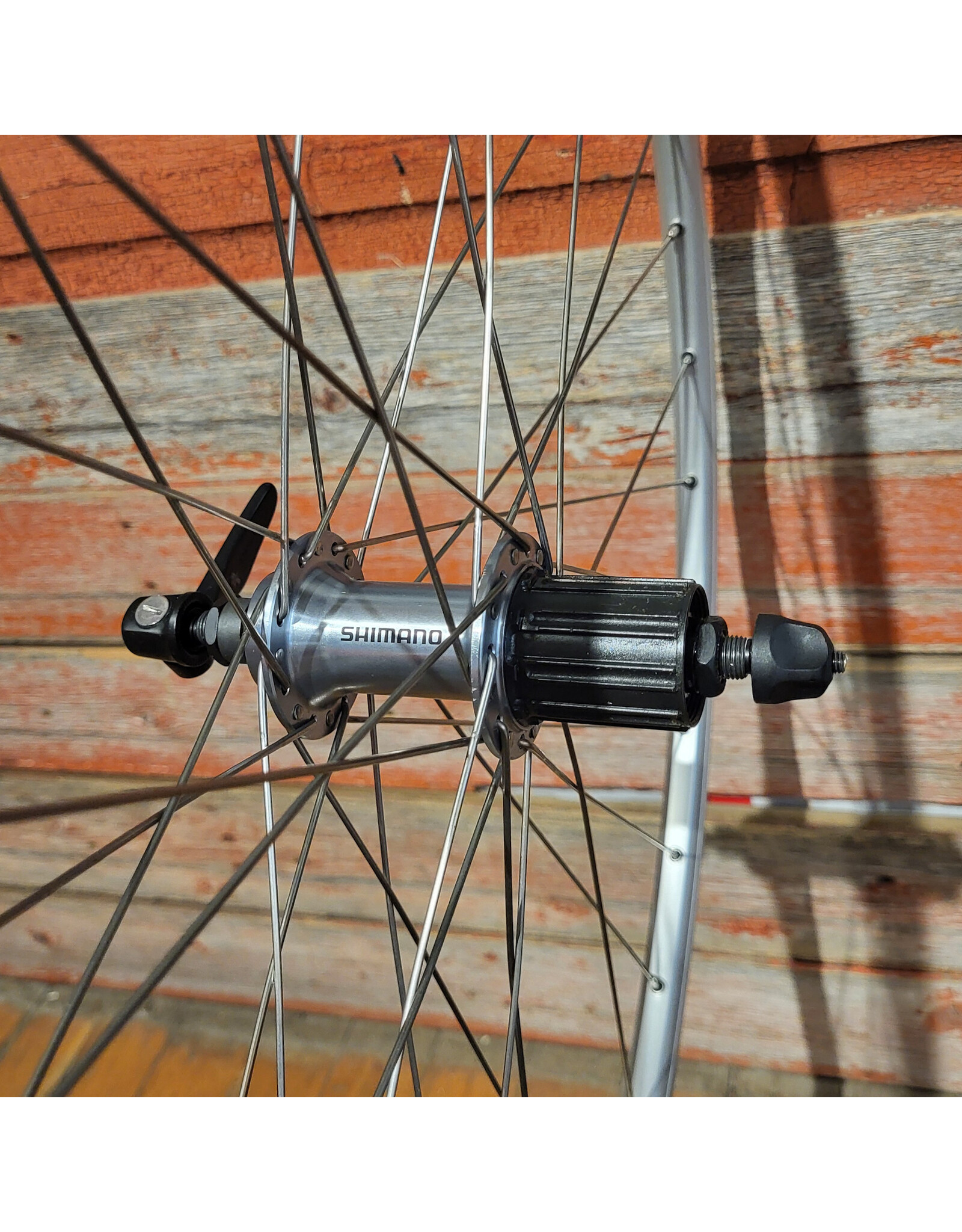 Natural Cycleworks Handbuilt Wheel 700c - Ambrosio Evolution - Shimano Tiagra Rear - Silver Double Butted Spokes