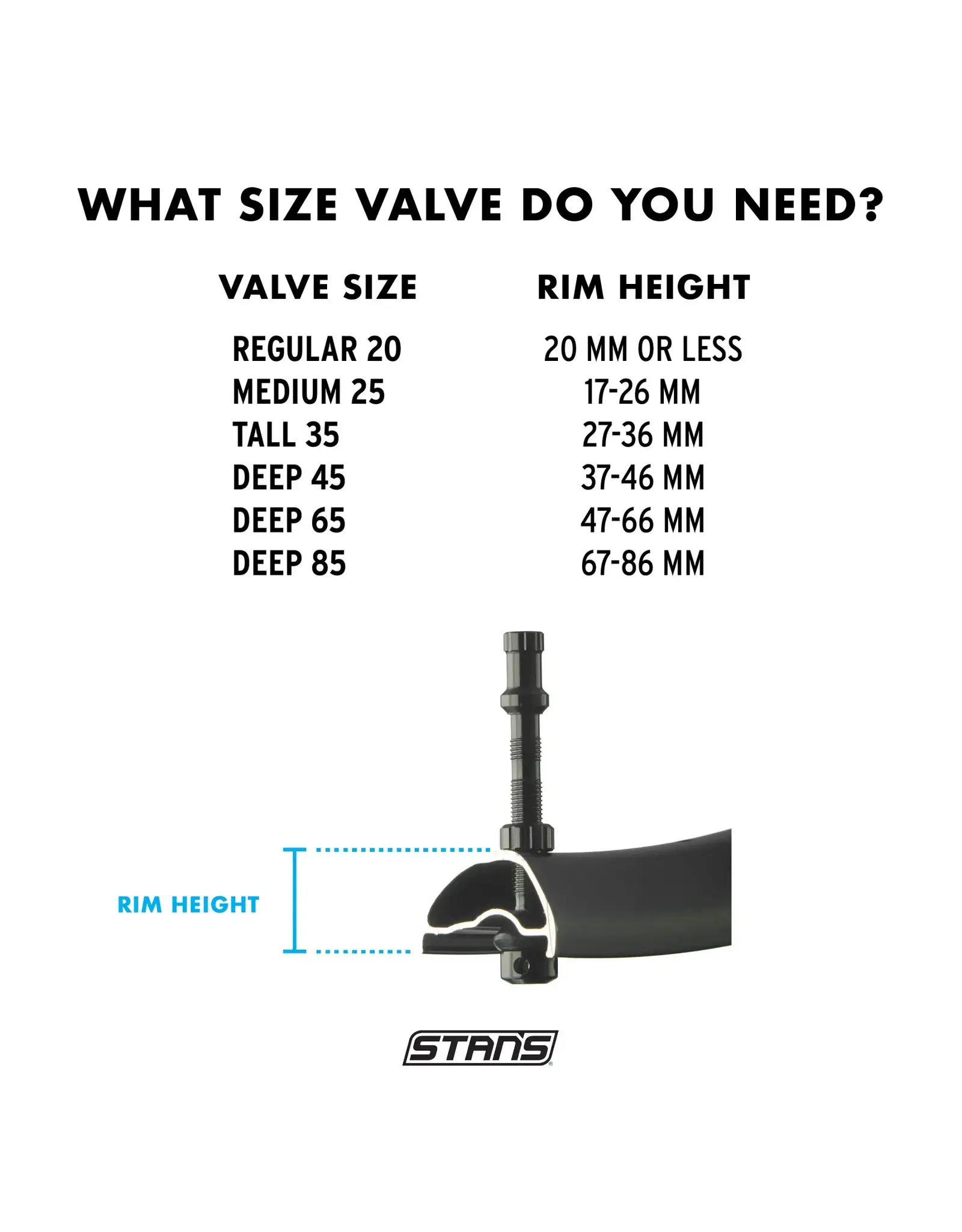Stan's No Tubes Stan's Tubeless Valve Stem PAIR Medium Length Presta