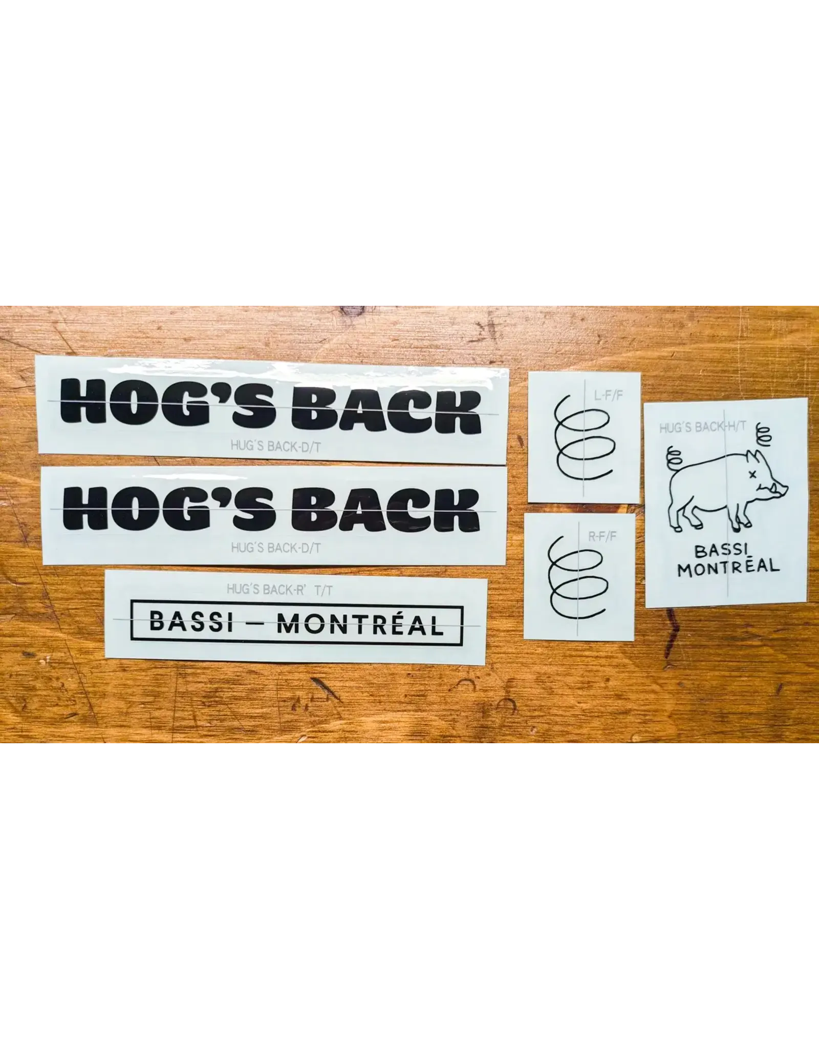 Bassi Bassi Hog's Back Decals Purple / Yellow