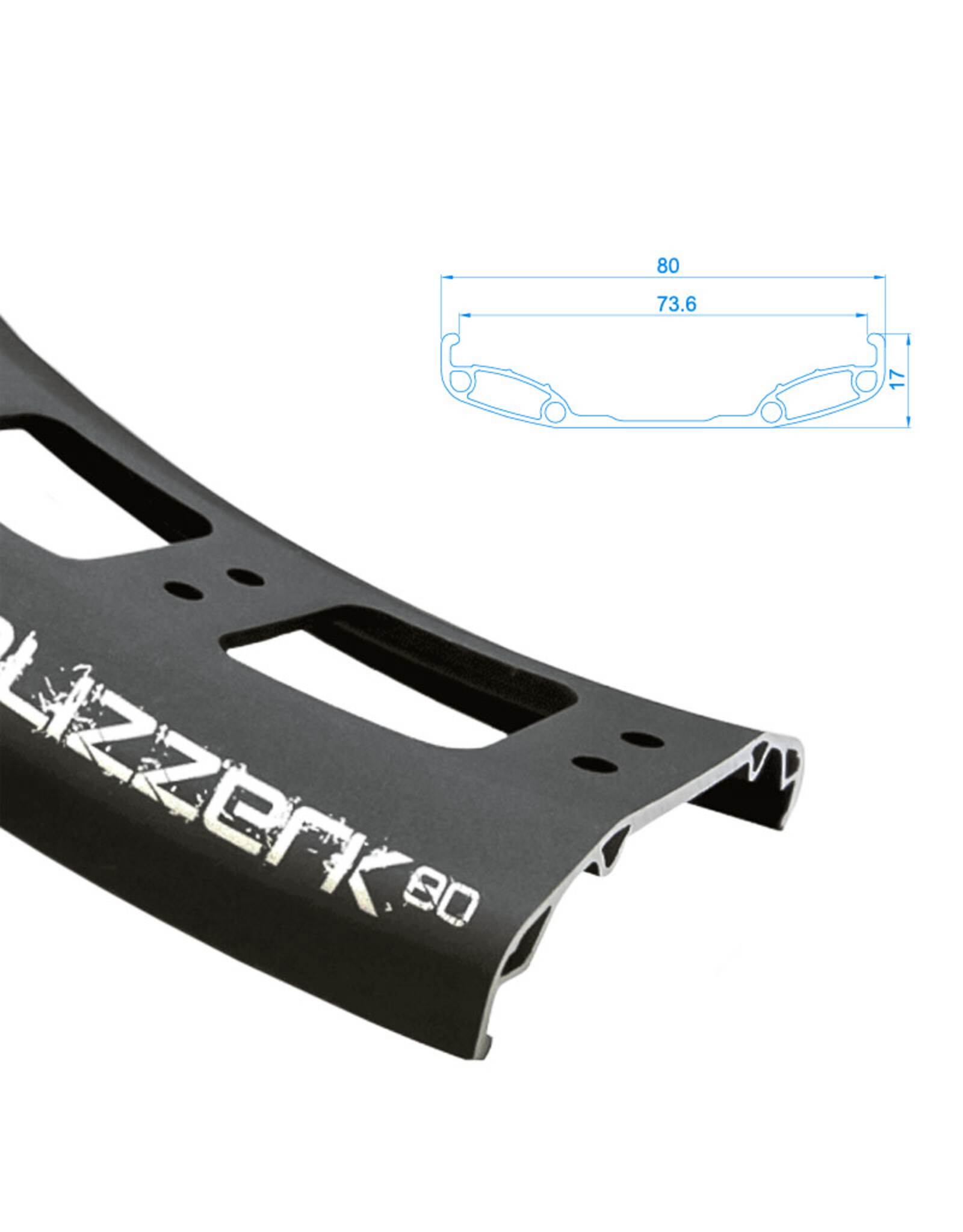 Alex Rims Alexrims Blizzerk 80 26" Fat Bike Rim 32h