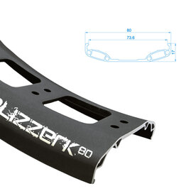 Alex Rims Alexrims Blizzerk 80 26" Fat Bike Rim 32h