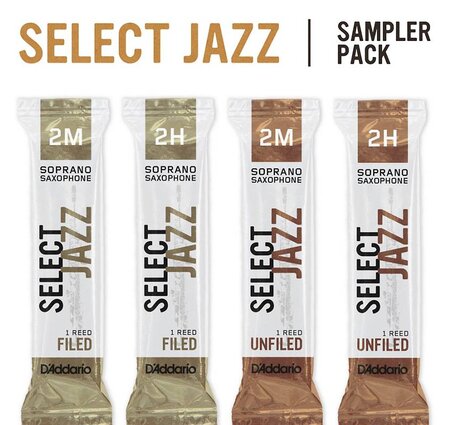 D'Addario Select Jazz Soprano Saxophone Reed Sampler Pack 3