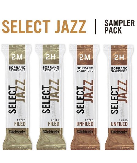 D'Addario Select Jazz Soprano Saxophone Reed Sampler Pack 3