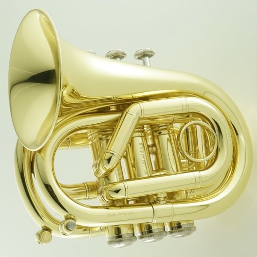 Carol Brass Mini Pocket Trumpet, Lacquer CPT-1000-YSS-Bb-L
