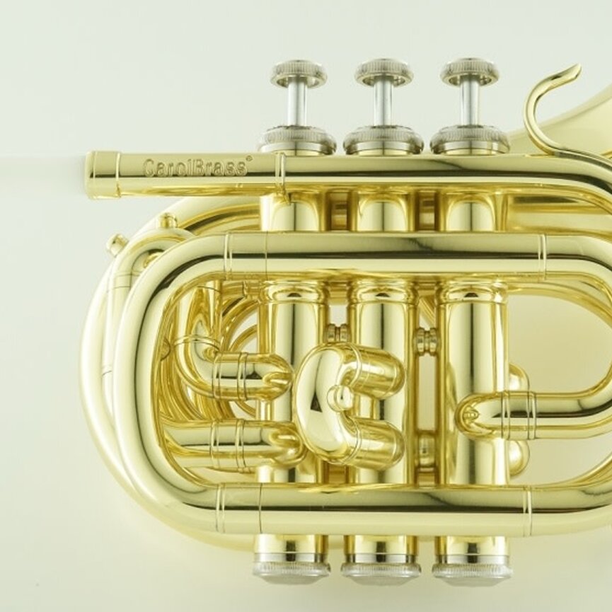 Carol Brass Mini Pocket Trumpet, Lacquer CPT-1000-YSS-Bb-L