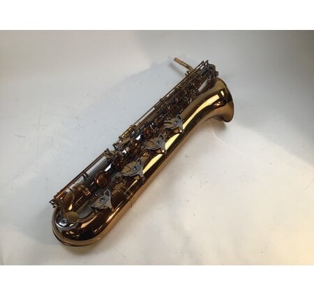 The Growling Sax Origin Series Professional Baritone Saxophone, Black Nickel and brown gold lacquer