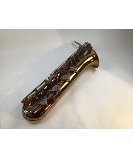 The Growling Sax Origin Series Professional Baritone Saxophone, Black Nickel and brown gold lacquer