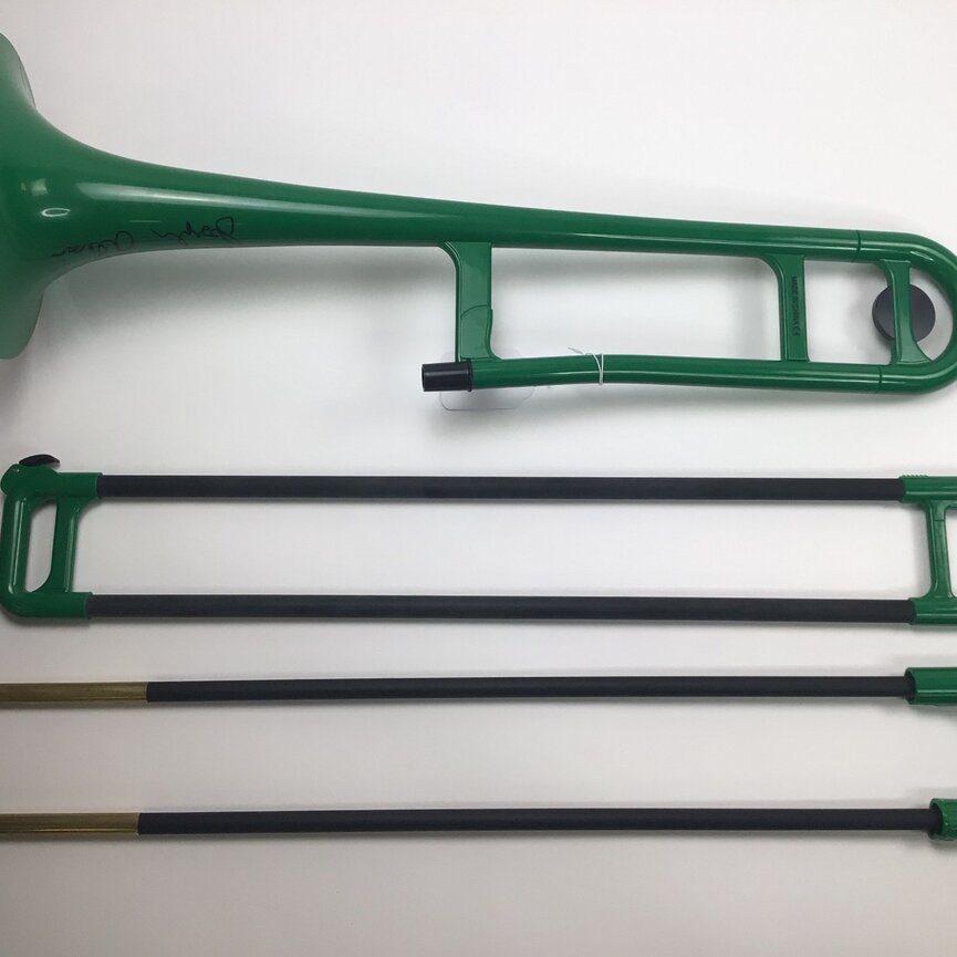 Used pBone Green Bb Tenor Trombone - Signed By Joseph Alessi! [896]