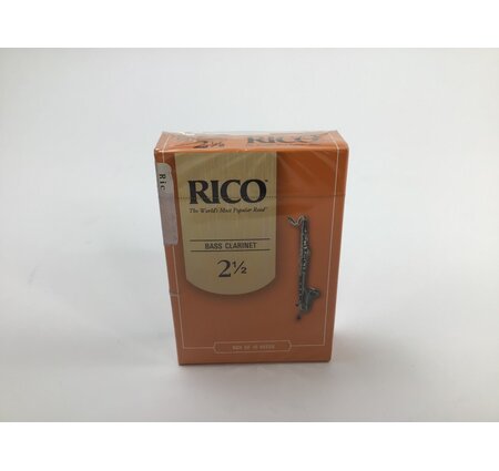 Reed Lot 24. Rico Bb Bass Clarinet Reeds, Strength 2.5,  One Box of Ten Reeds [028]