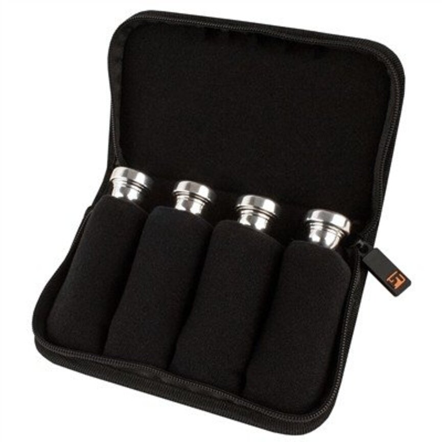 Protec A221ZIP Trumpet/Small Brass Mouthpiece Pouch–4 Piece (Nylon) with Zipper