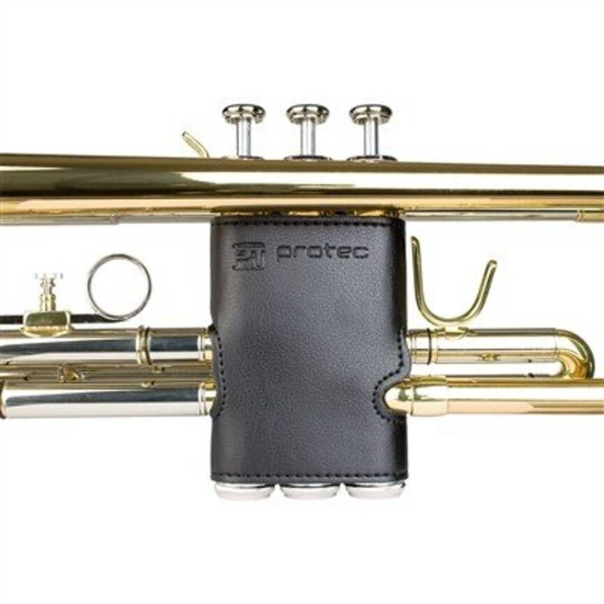 Protec Trumpet Leather Valve Guard Black L226