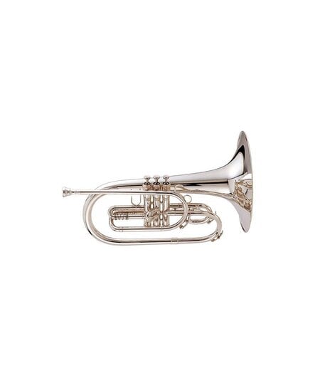 King Ultimate Marching Mellophone Model 1121 Silver Plate