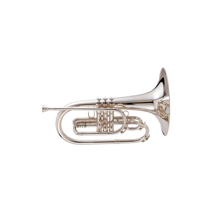King Ultimate Marching Mellophone Model 1121 Silver Plate