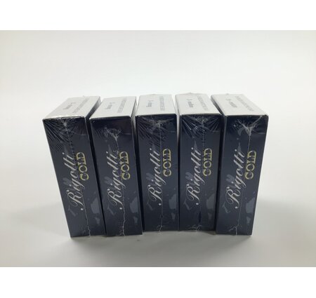 Reed Lot 48: Rigotti Gold Baritone Saxophone Reeds, Three Boxes of Strength 3 Strong, One Box of Strength 3 Medium, One Box of Strength 2 1/2 Medium, Boxes of Ten Reeds [30407]