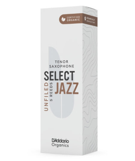 D'Addario Organic Select Jazz Unfiled Tenor Saxophone Reeds