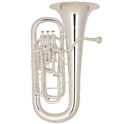 Miraphone 1258A 4 Valve Silver Plated Compensating Euphonium w/ case