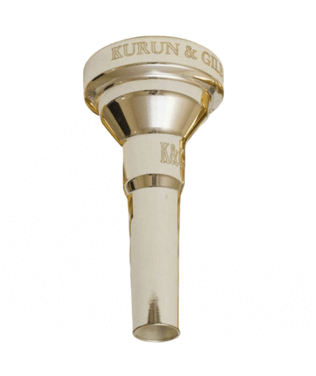 Laskey Large Shank Alessi Signature Trombone Mouthpiece, 55 Symphony Gold  Plated