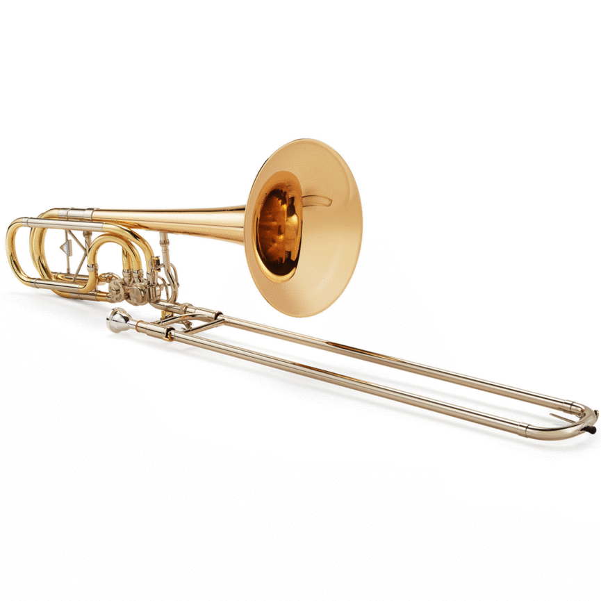 Kuhnl and Hoyer Bb/F/Gb/D-Bass Trombone “Orchestra symphonic“ with “open flow“-valves