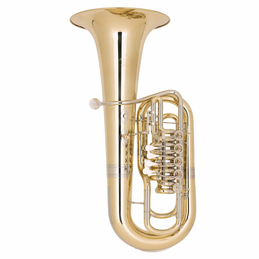 Miraphone F481B-5V (5 Valves in the Right Hand) Elektra F Tuba in Yellow Brass