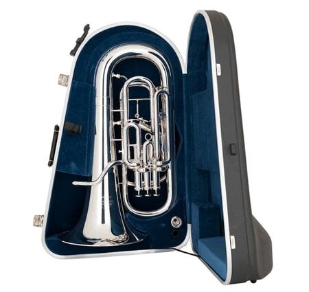 Miraphone M5050T-SP-WC 4 Valve Compensating Euphonium, with trigger and case, Silver Plate