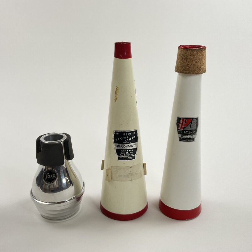 Used Trombone Mute Lot 13 (H&B Mannie Klein Practice, H&B Straight, Faxx Practice) [31459]