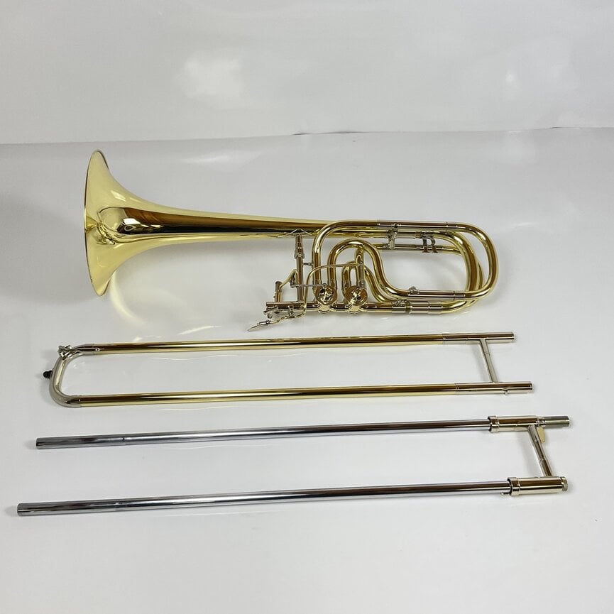 Rath R9 Bb/F/Gb/D Yellow Brass Bass Trombone with Independent Rotax Valves (SN: 931)