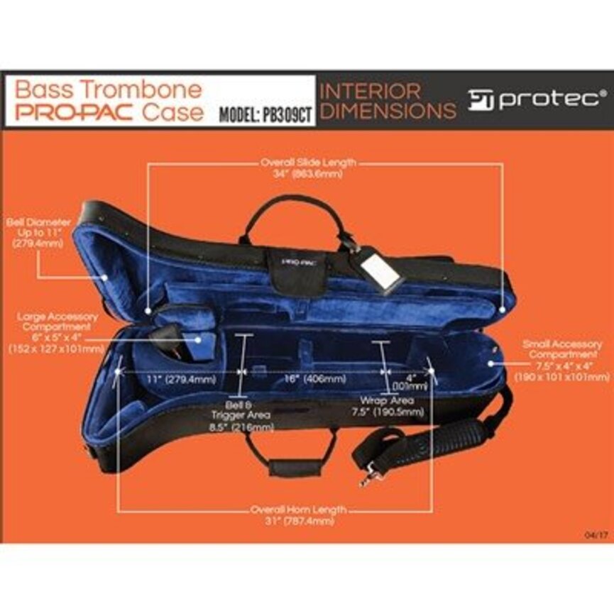 Protec Bass Trombone PRO PAC Case – Contoured