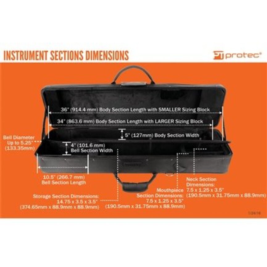 Protec PB319 Bass Clarinet (Low Eb) Pro Pac Case Black