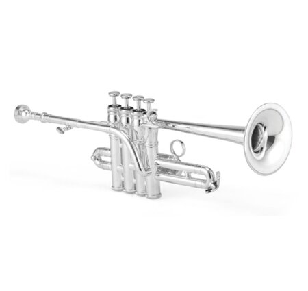 Jupiter 1700S XO Model Bb/A Silver-Plated Piccolo Trumpet