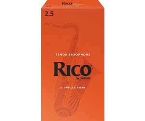 Rico Rico Tenor Saxophone Reeds Pack of 25 - Dillon Music