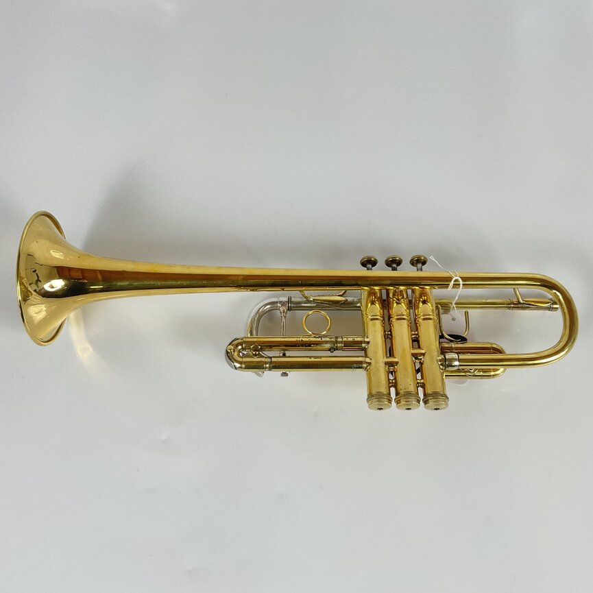 Used Bach 229G C Trumpet, Gold Plate (SN: 131958)
