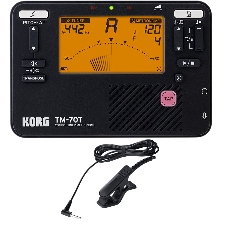 Korg TM-70C Tuner and Metronome with Contact Microphone