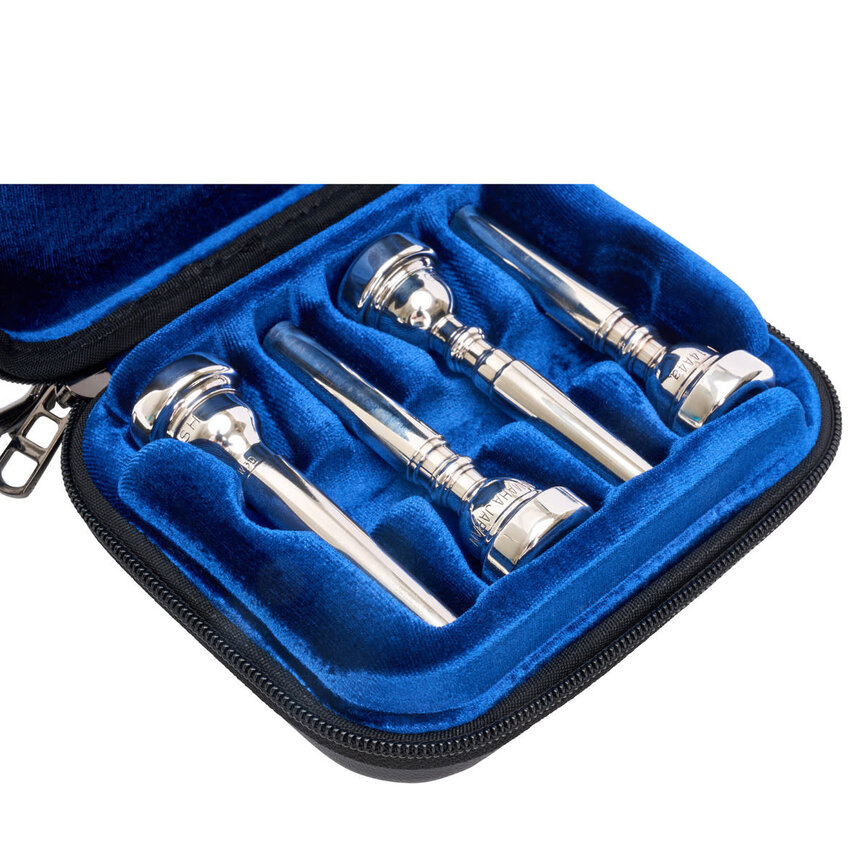 Protec BM221 Trumpet Mouthpiece Case - Micro Zip, 4-Piece Black
