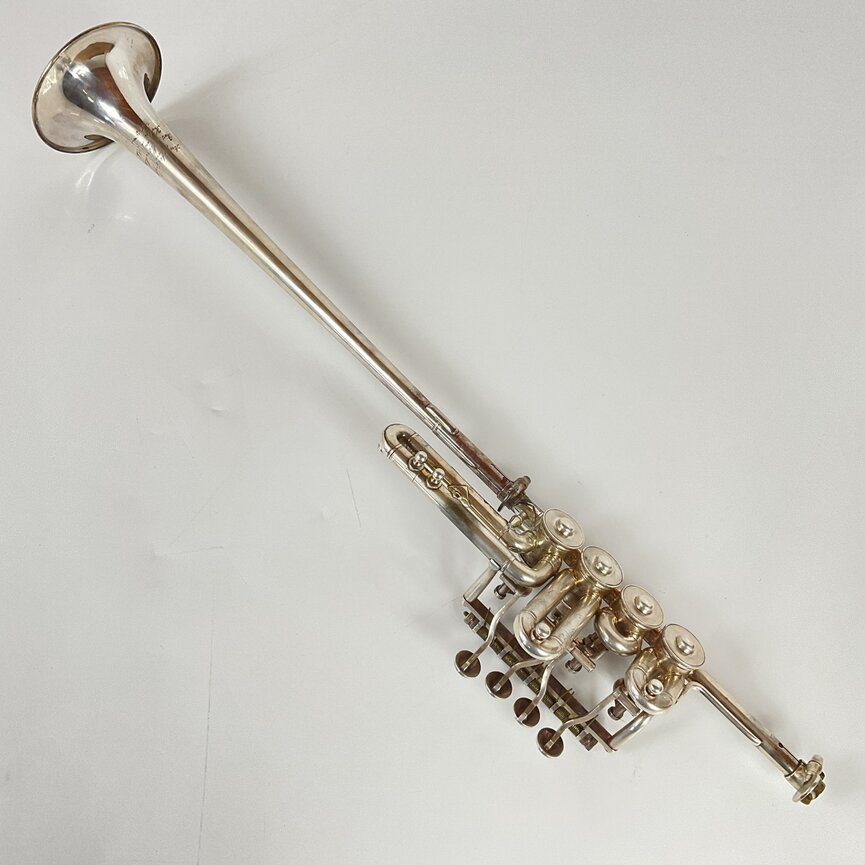 Used Monke Four-Valve Rotary Bb/A Piccolo Trumpet [35312]