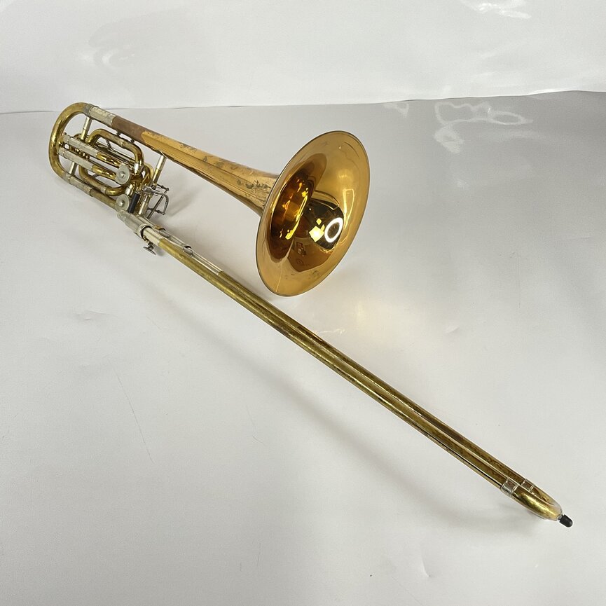 Used Bach "Corporation" 50B2GL Bb/F/Eb Dependent Bass Trombone (SN: 26870)
