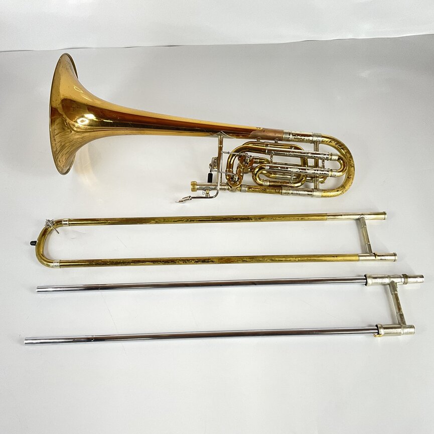 Used Bach "Corporation" 50B2GL Bb/F/Eb Dependent Bass Trombone (SN: 26870)