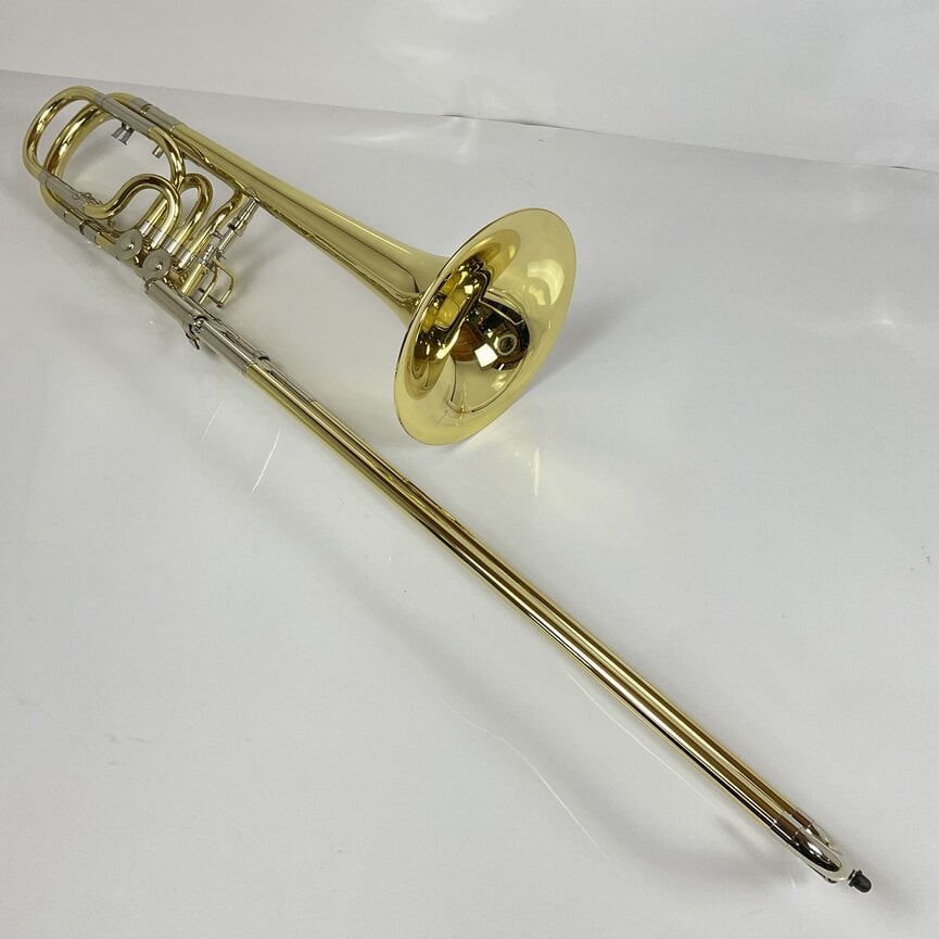 Rath R9 Bb/F/Gb/D Yellow Brass Bass Trombone with Independent Rotax Valves (SN: 931)