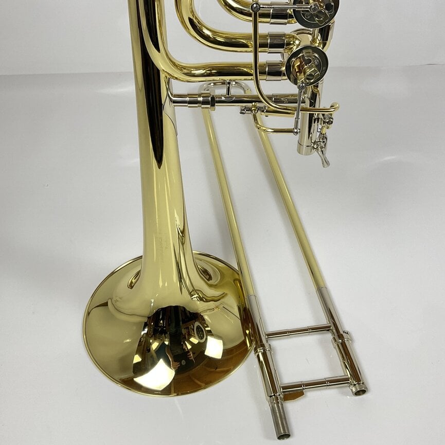 Rath R9 Bb/F/Gb/D Yellow Brass Bass Trombone with Independent Rotax Valves (SN: 931)